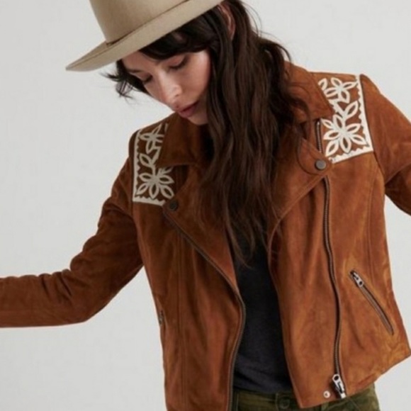 Lucky Brand Suede Western Biker Jacket NWT - XL☘️🦋🤠🧲 - Picture 2 of 5